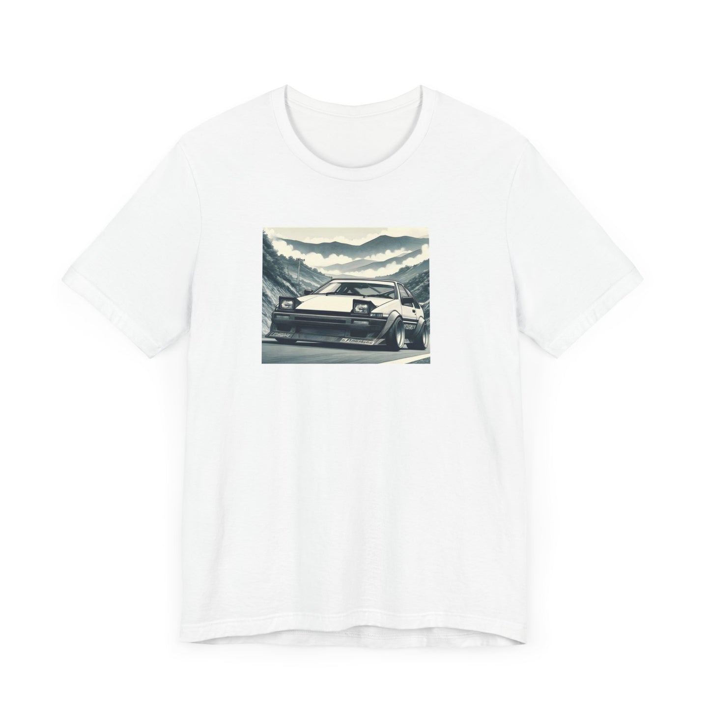 "AE86, Fog And Curvy Roads" Unisex T-Shirt