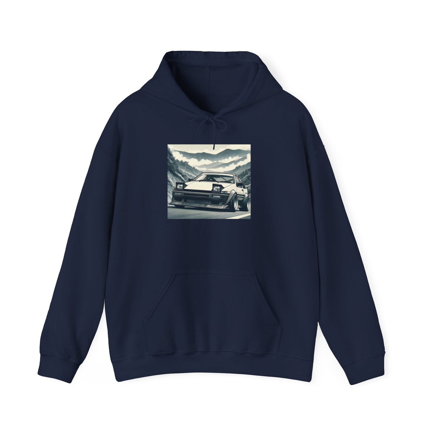 "AE86, Fog And Curvy Roads" Unisex Hoodie