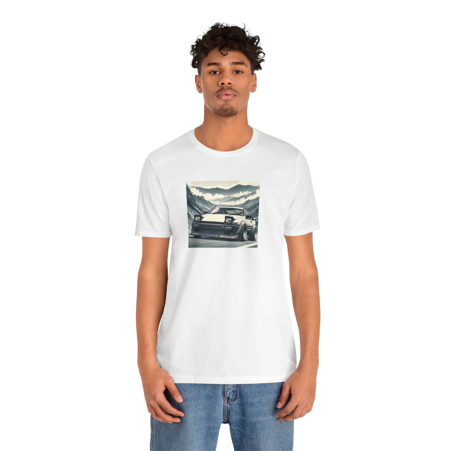 "AE86, Fog And Curvy Roads" Unisex T-Shirt