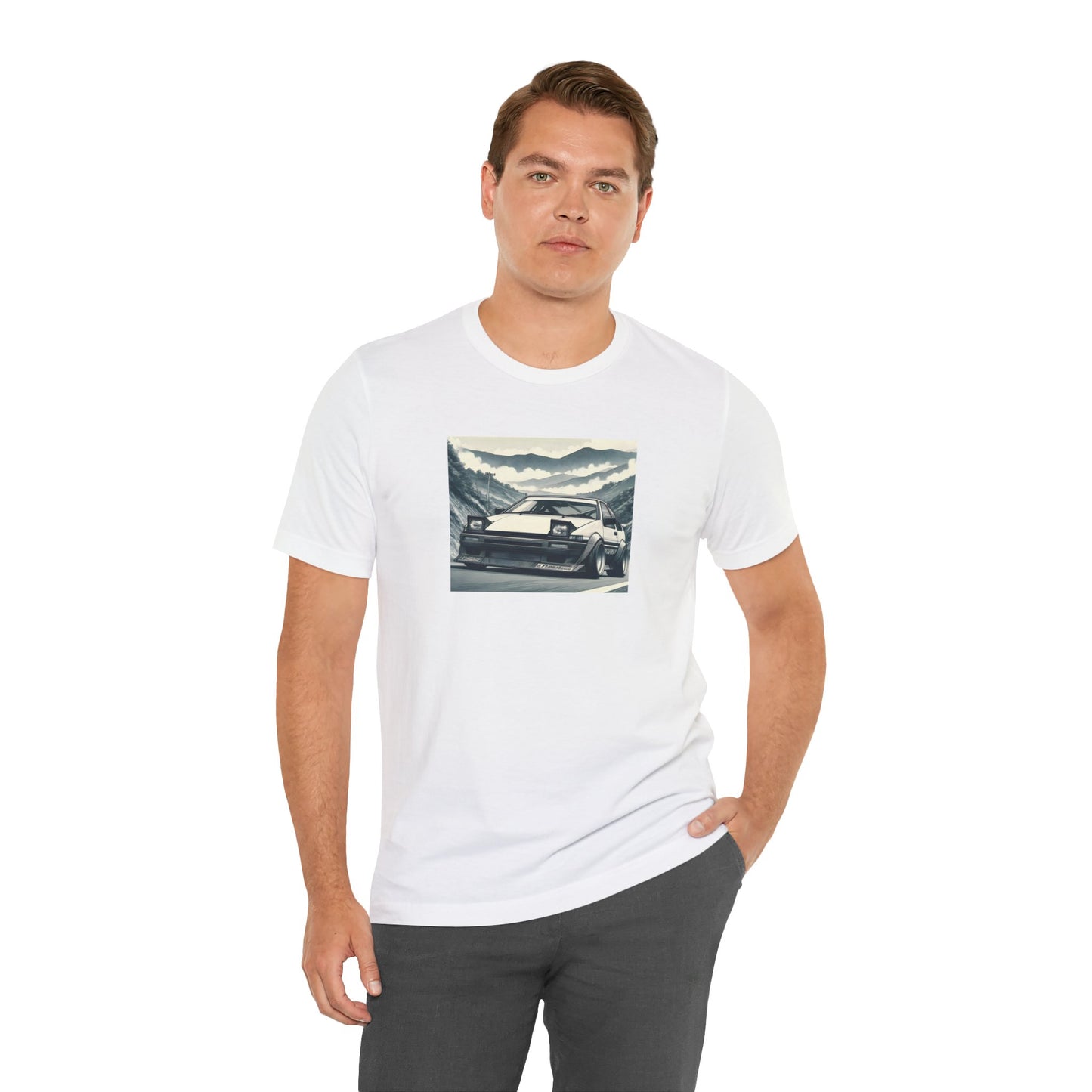 "AE86, Fog And Curvy Roads" Unisex T-Shirt