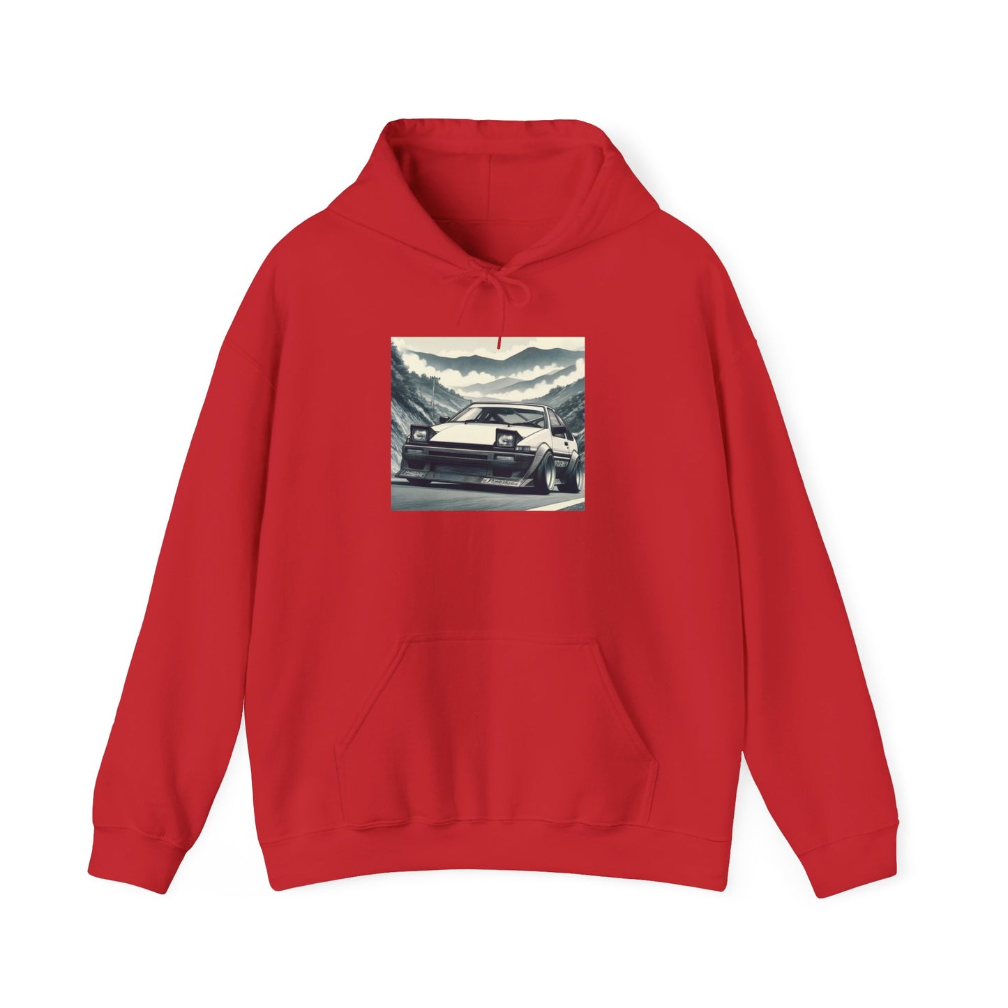 "AE86, Fog And Curvy Roads" Unisex Hoodie