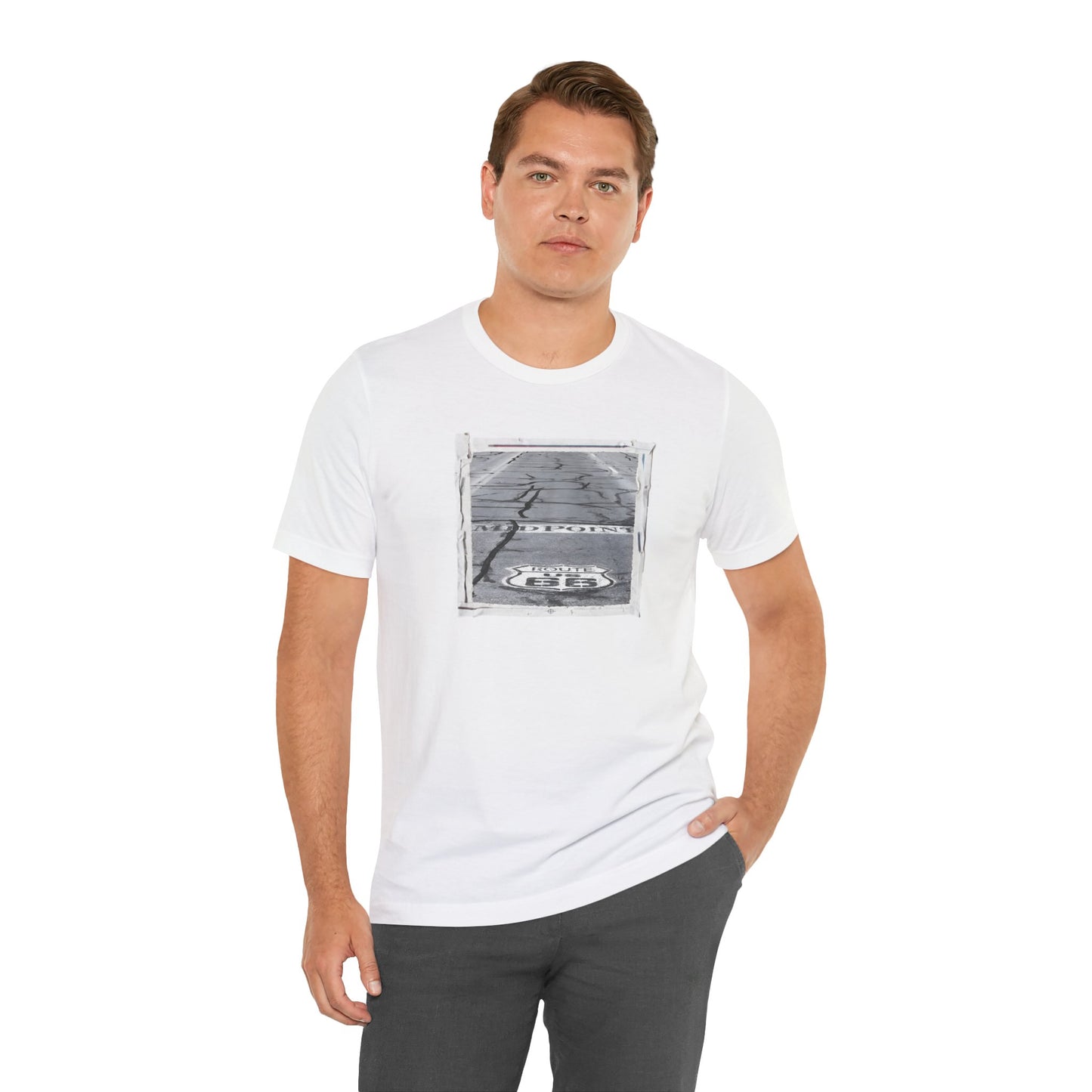 "The Midpoint of Route 66" Unisex T-Shirt