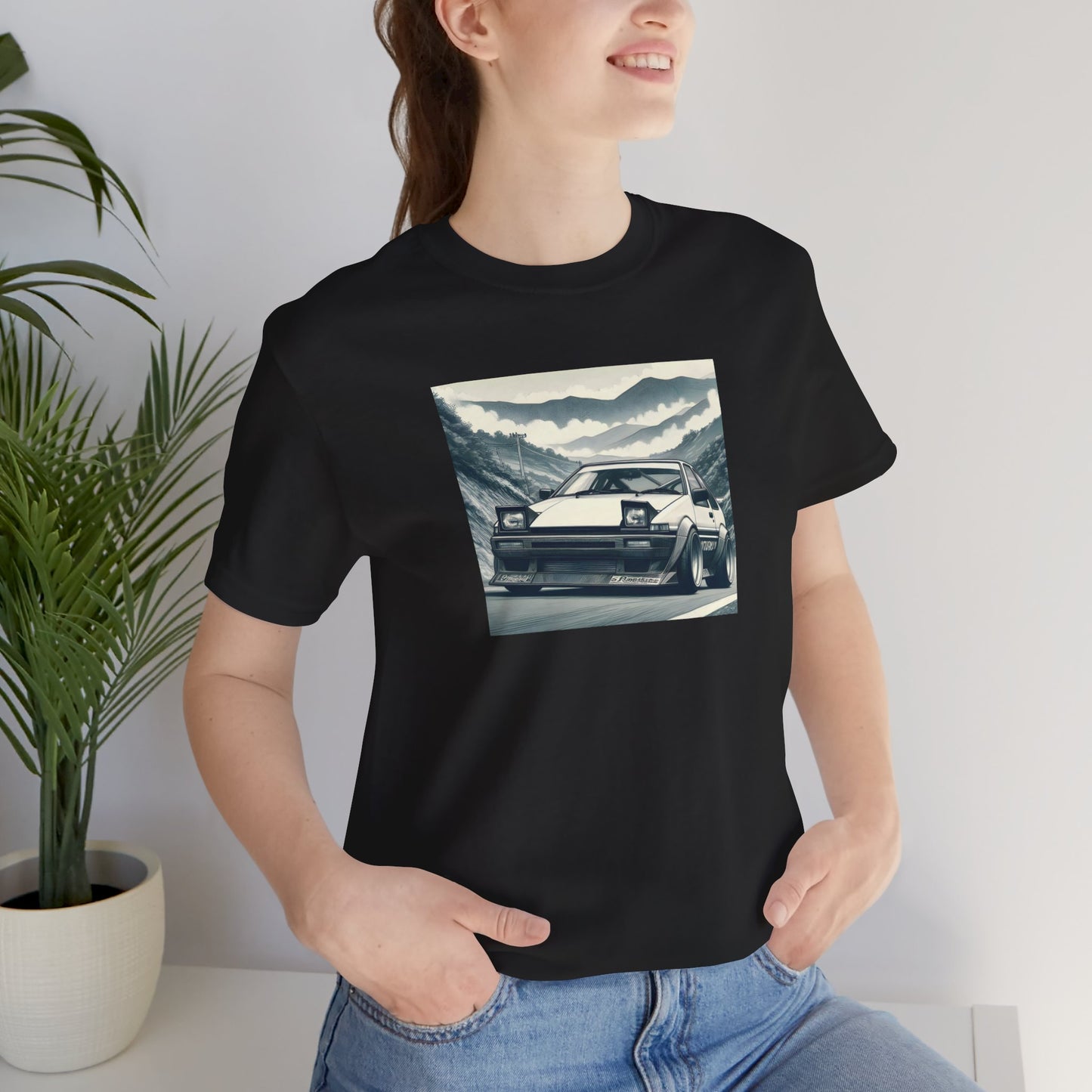 "AE86, Fog And Curvy Roads" Unisex T-Shirt