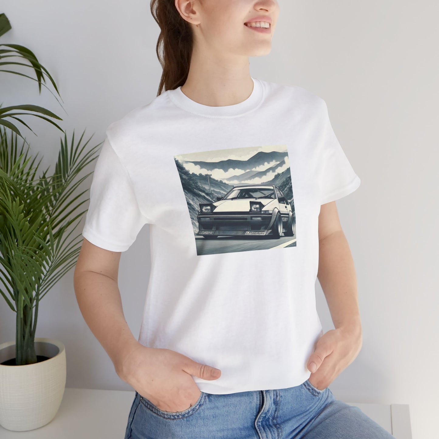 "AE86, Fog And Curvy Roads" Unisex T-Shirt