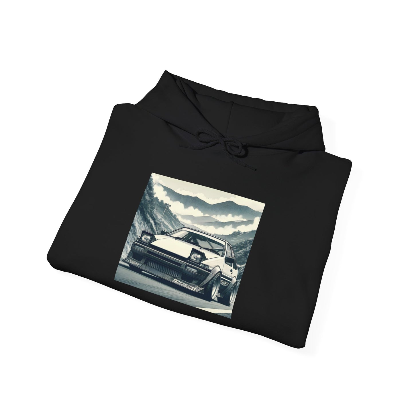 "AE86, Fog And Curvy Roads" Unisex Hoodie