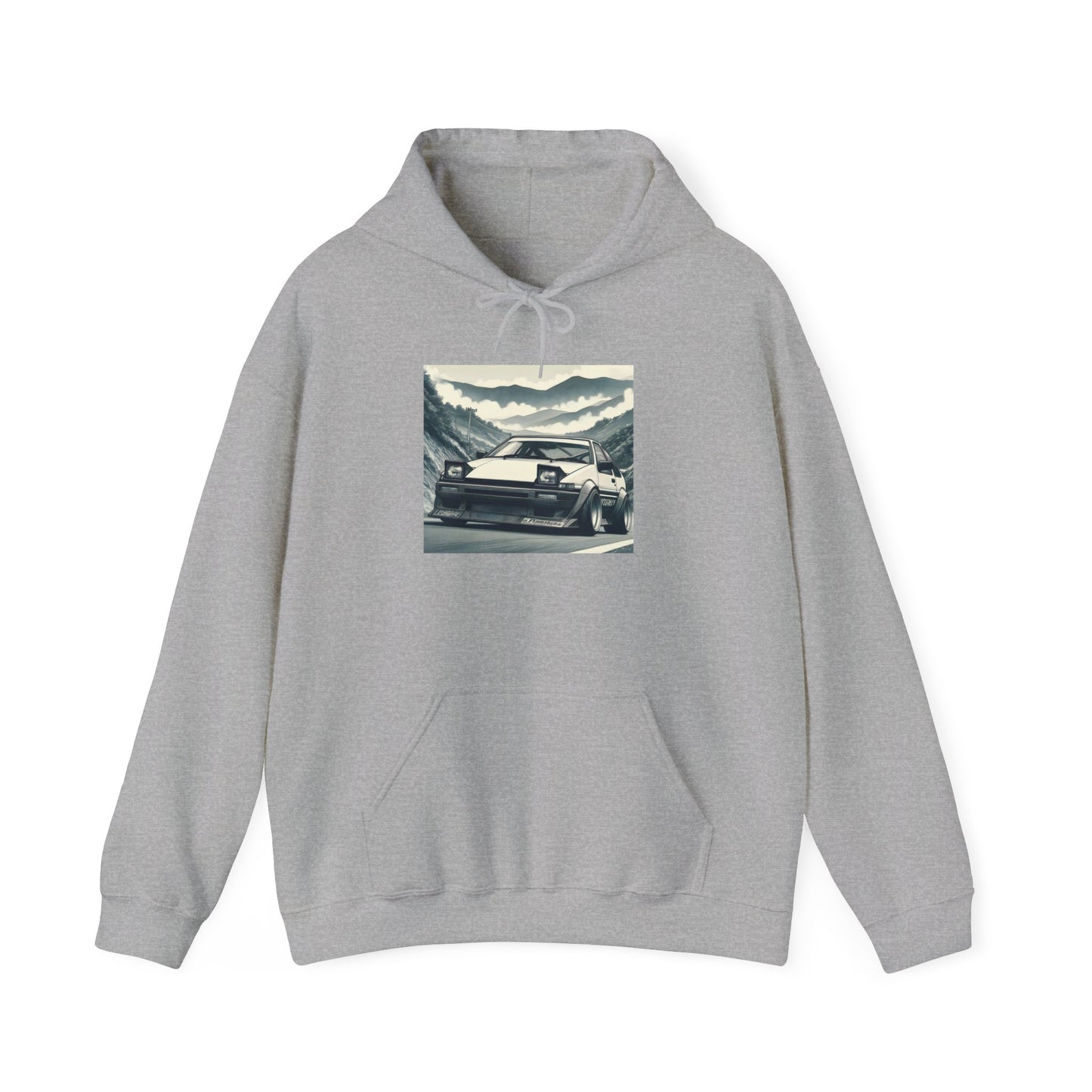 "AE86, Fog And Curvy Roads" Unisex Hoodie