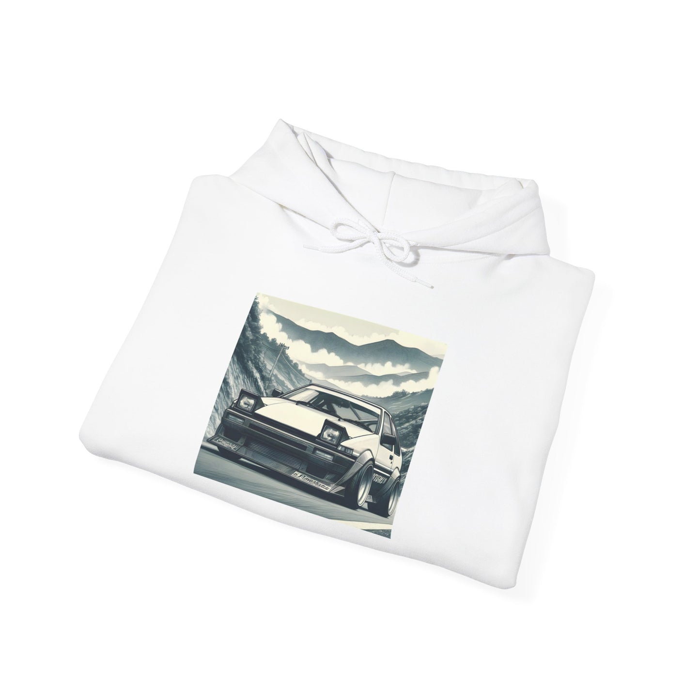 "AE86, Fog And Curvy Roads" Unisex Hoodie