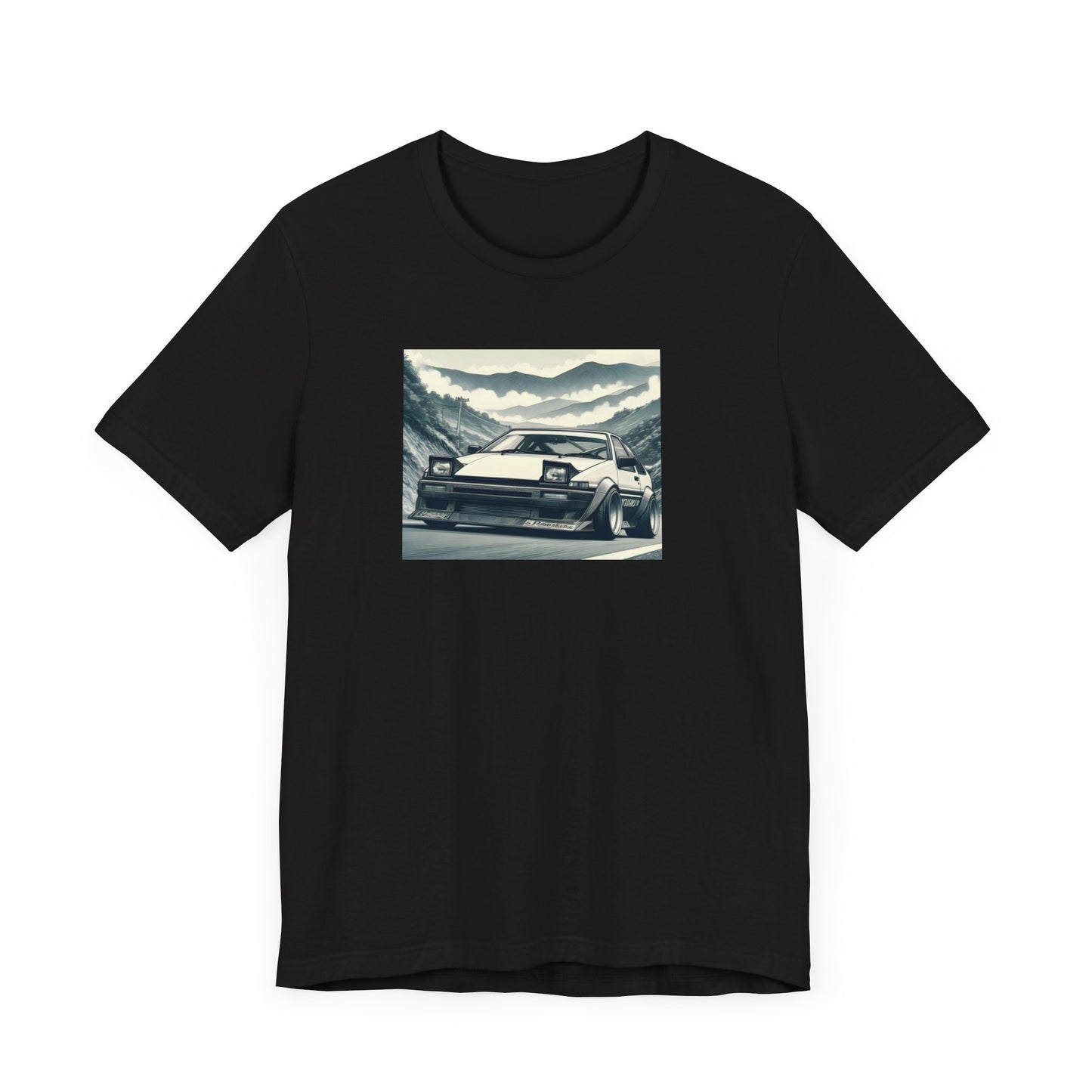 "AE86, Fog And Curvy Roads" Unisex T-Shirt