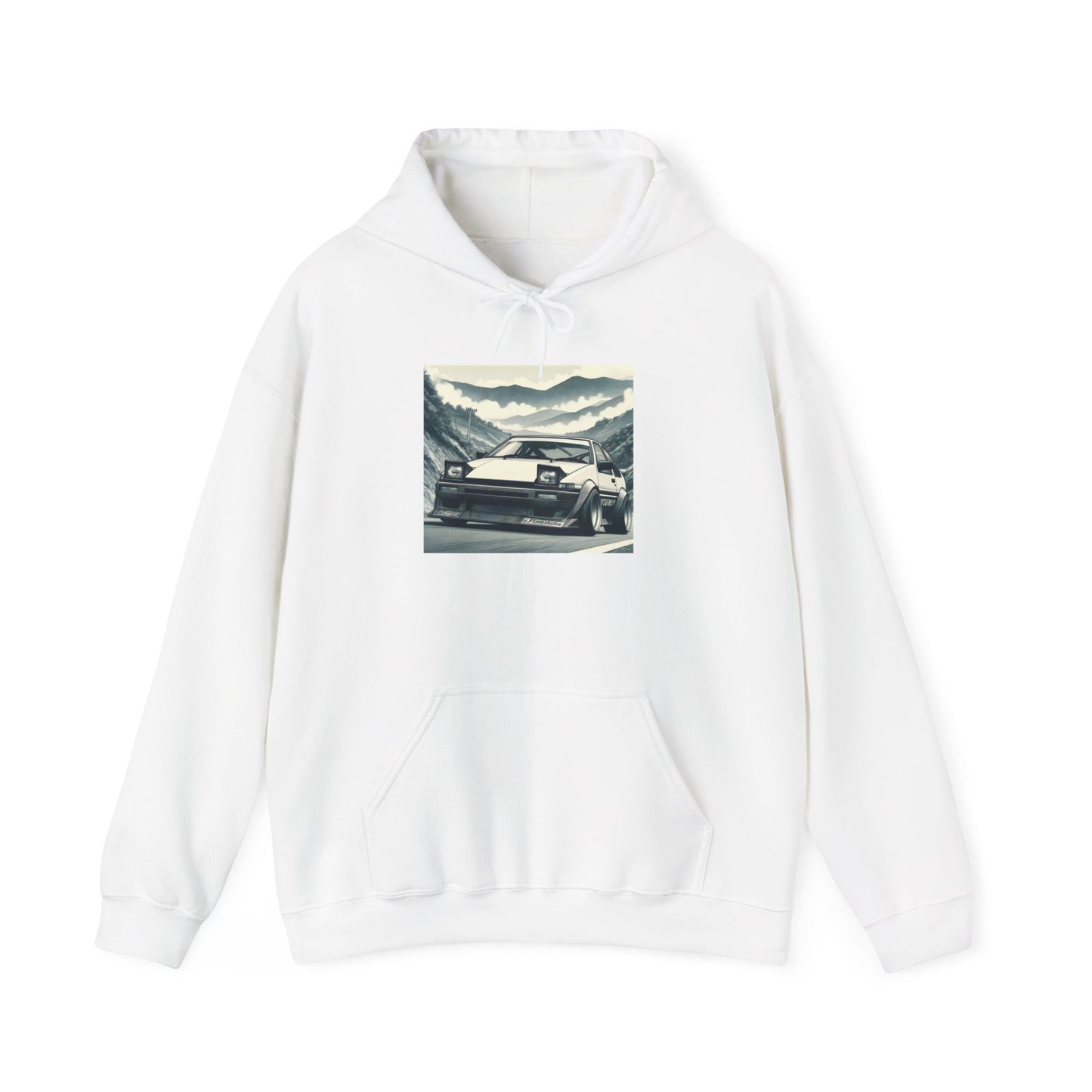 "AE86, Fog And Curvy Roads" Unisex Hoodie